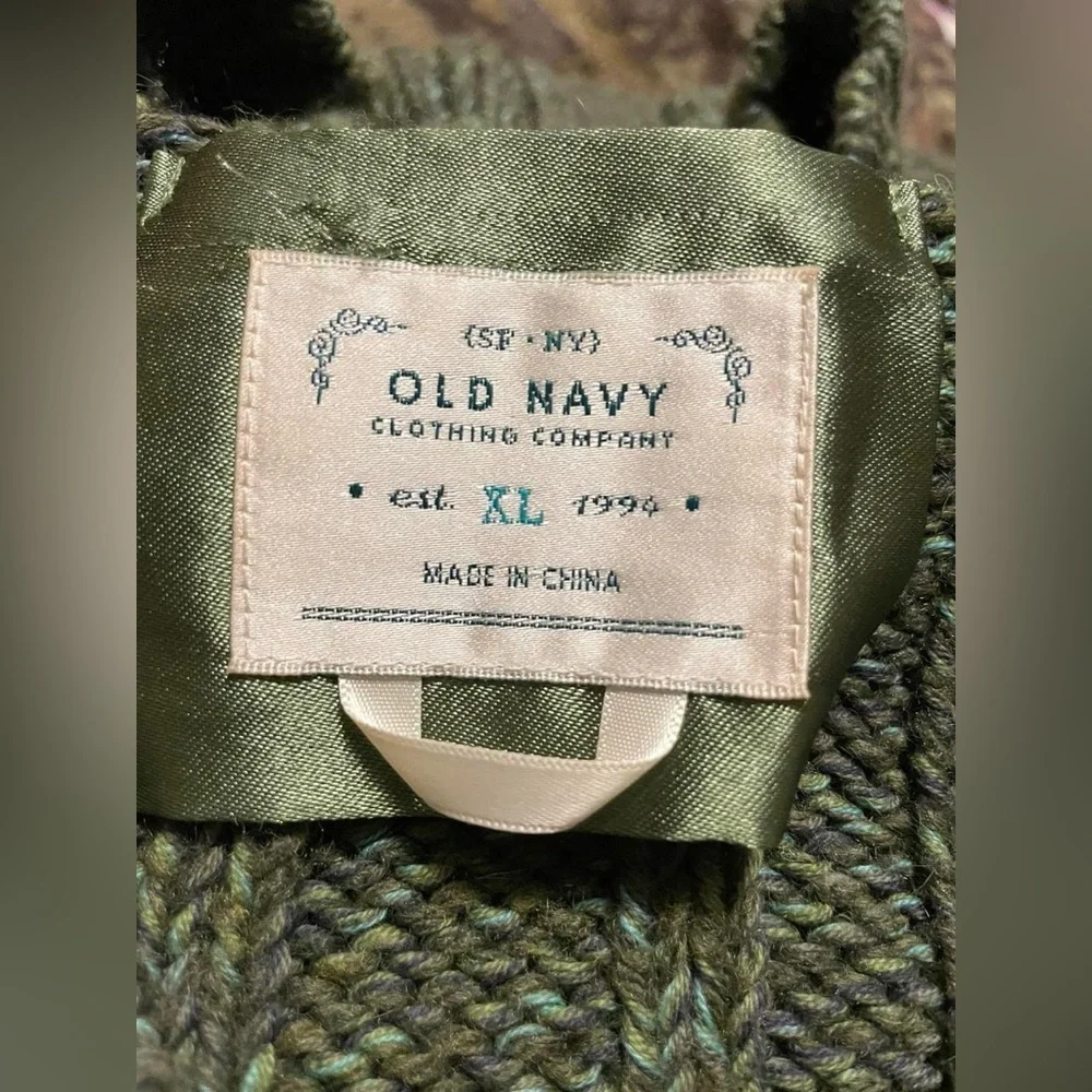 Old Navy Olive Cowl Neck Sweater - Picture 4 of 5